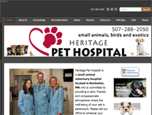 Tablet Screenshot of heritagepetvet.net